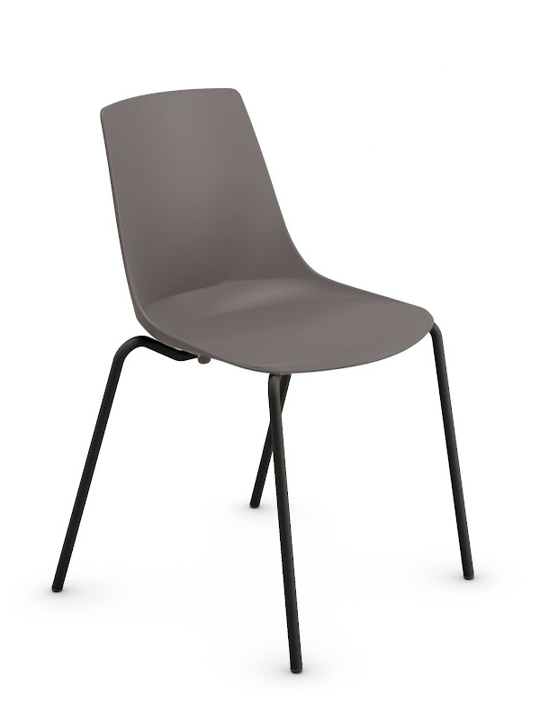 картинка Моно/KLC стул на 4 ногах Черный шагрень от магазина Montegros