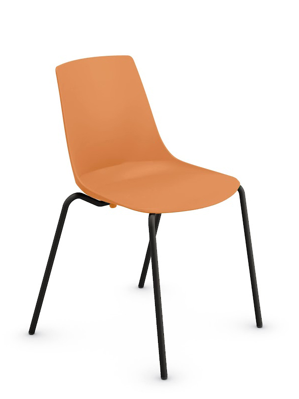 картинка Моно/KLC стул на 4 ногах Черный шагрень от магазина Montegros