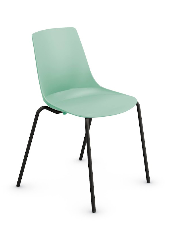 картинка Моно/KLC стул на 4 ногах Черный шагрень от магазина Montegros