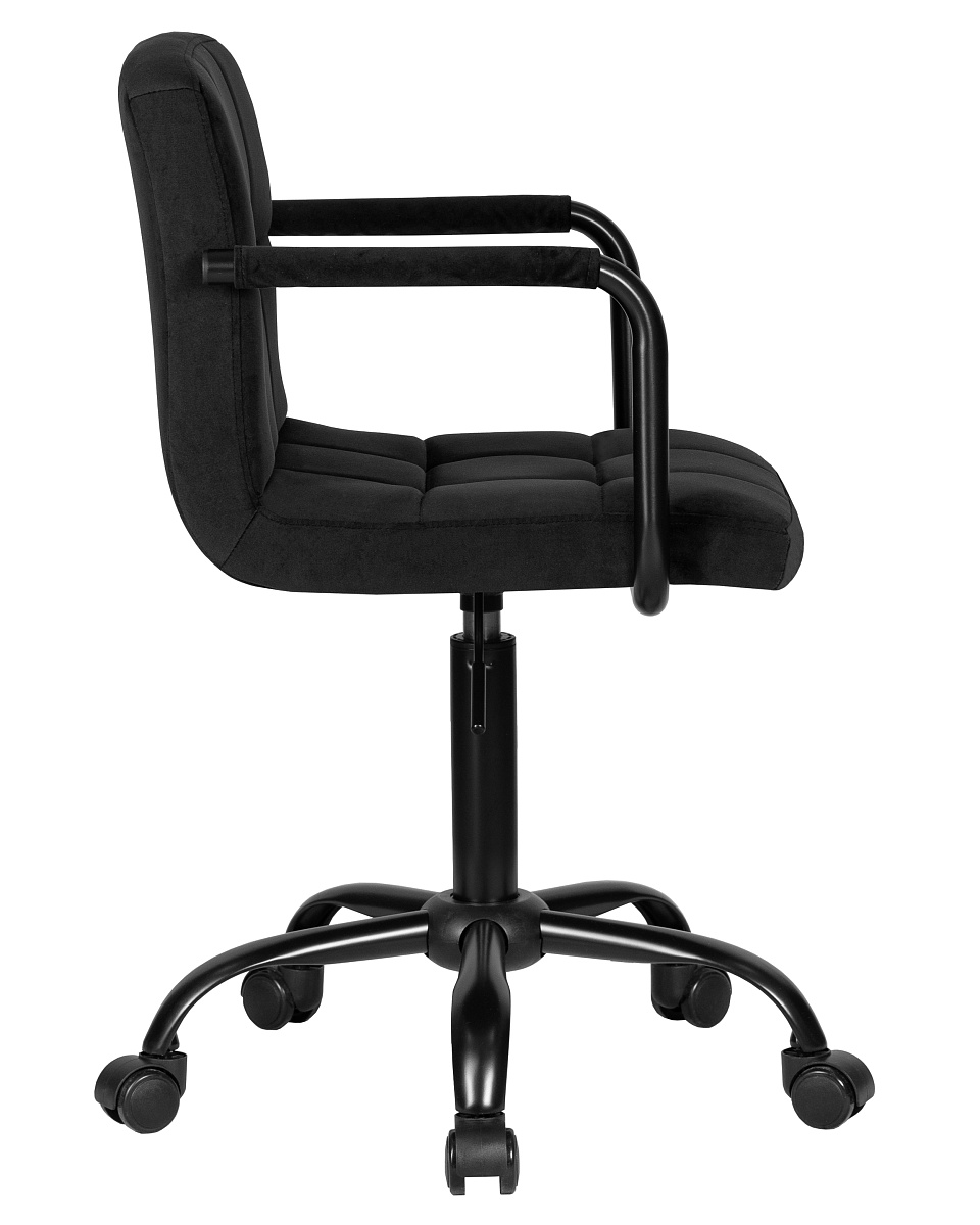 картинка Офисное кресло для персонала DOBRIN TERRY BLACK, черный велюр (MJ9-101) от магазина Montegros