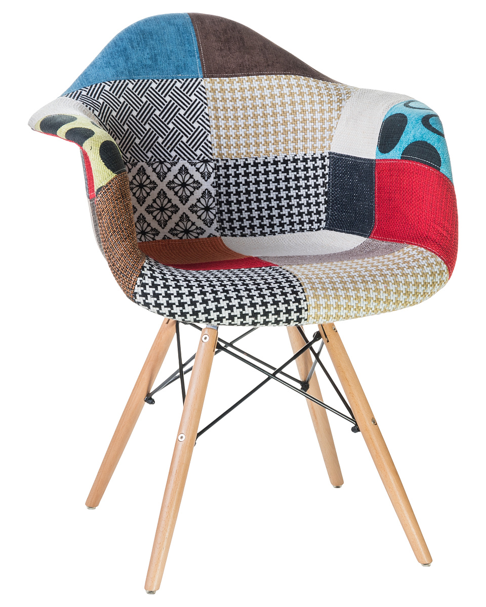 картинка Стул обеденный DOBRIN DAW PATCHWORK, цвет сиденья мозаика от магазина Montegros