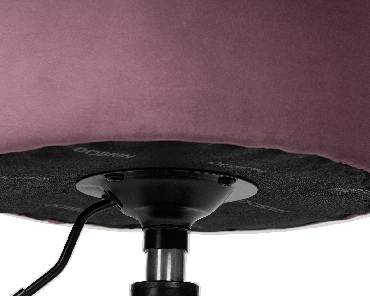 картинка Пуф DOBRIN DANNY BLACK, пудрово-сиреневый велюр (MJ9-52) от магазина Montegros